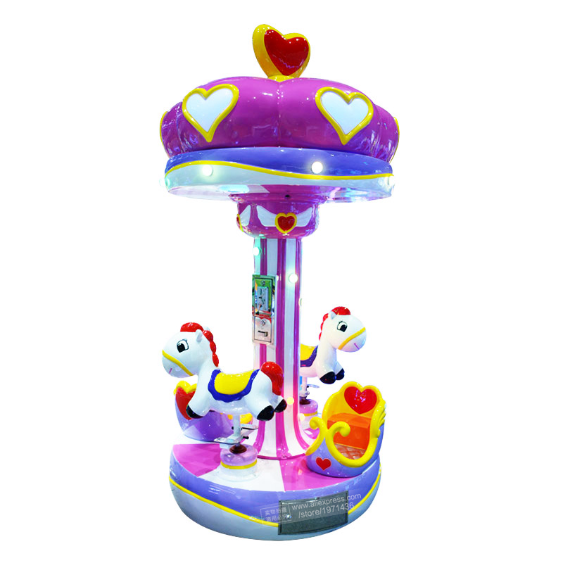 Coin Operated Kiddie Ride - 전기 회전목마 3인용 어린이 놀이 동전
