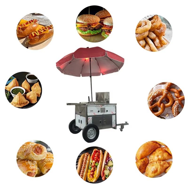 컴팩트 이동식 스낵 푸드 카트 바퀴 달린 핫도그 판매대 - Hot Dog Vending Cart 리뷰 및 가격