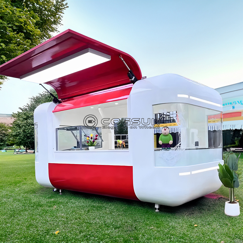 거리 이동식 푸드 트레일러 피자 밴 아이스크림 버블티  - Hot Dog Vending Cart 리뷰 및 가격